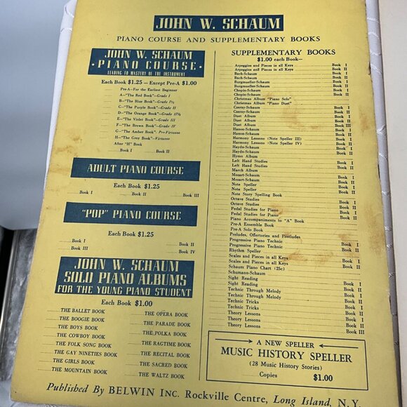 John W. Schaum Note Speller Book Two Piano Instruction Music Theory Education Pu - Picture 5 of 9